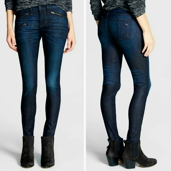 Rag & Bone Kensington Zip Skinny Jeans Size 29 - Picture 1 of 8